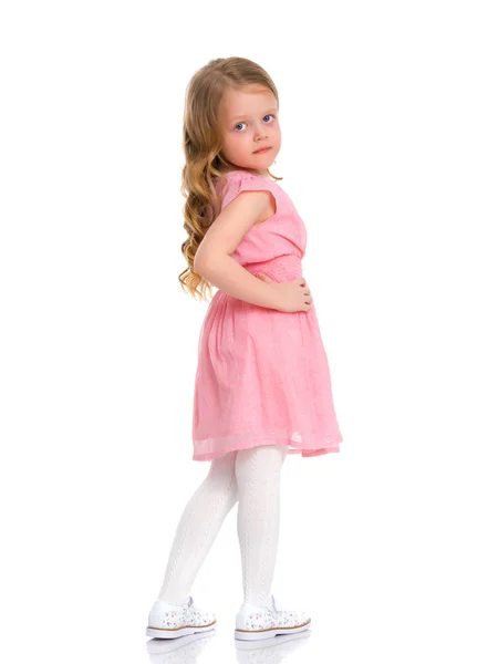 The little girl is full-length. — Stock Photo, Image