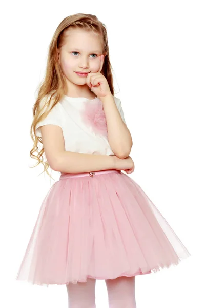 Bella bambina 5-6 anni . — Foto Stock