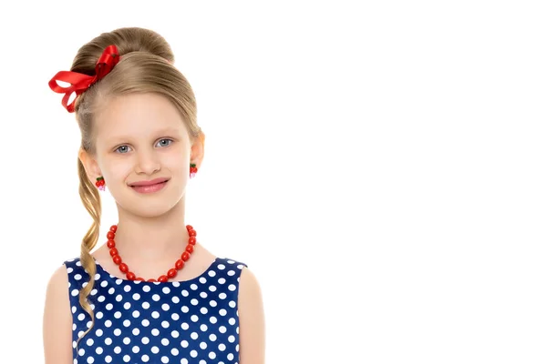 Retrato de una niña de cerca. — Foto de Stock