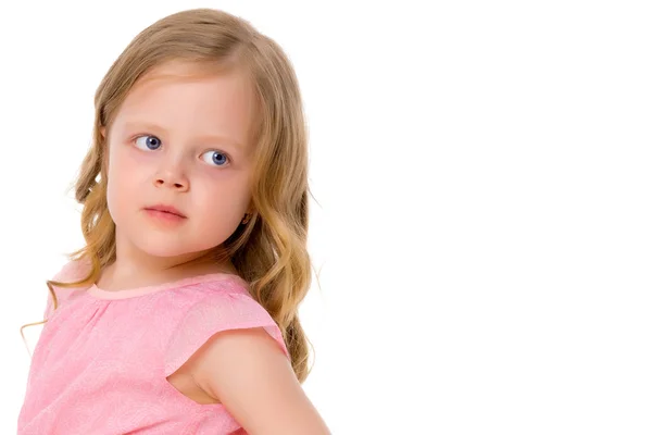 Retrato de una niña de cerca. — Foto de Stock