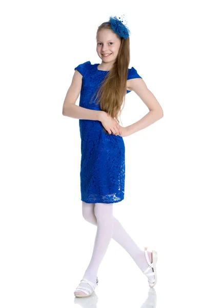 Menina elegante em um vestido . — Fotografia de Stock