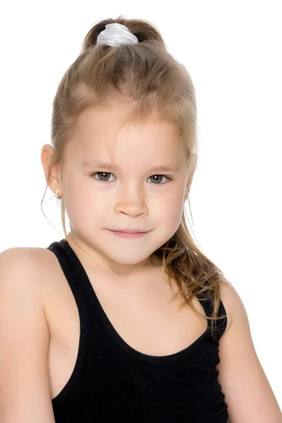 Retrato de una niña de cerca. — Foto de Stock