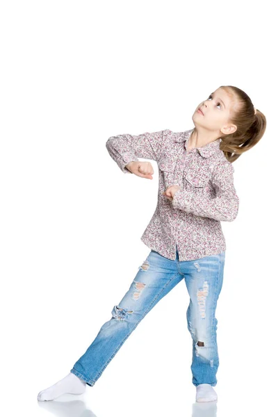 Menina gesticulando . — Fotografia de Stock