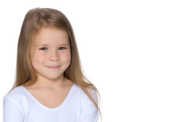 Retrato de una niña de cerca. —  Fotos de Stock