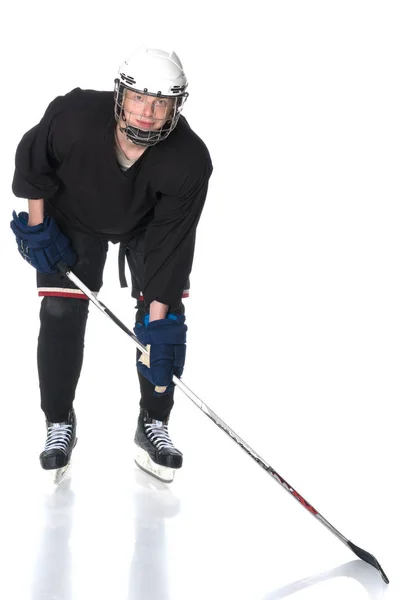 Giovane giocatore di hockey ragazzo — Foto Stock