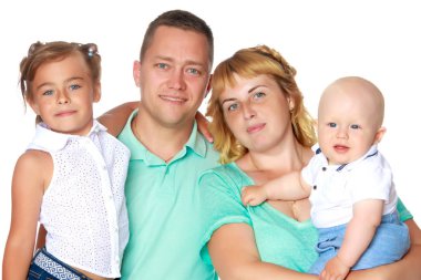 çocuklu mutlu bir aile