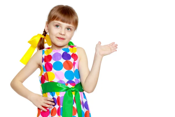 Menina gesticulando . — Fotografia de Stock