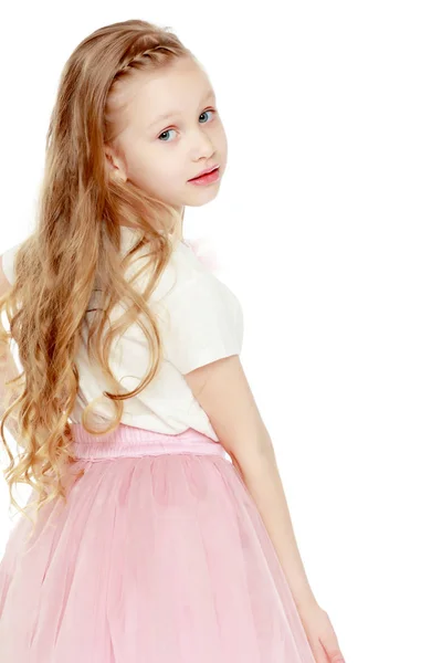 Beautiful little girl 5-6 years. — Stock Photo, Image