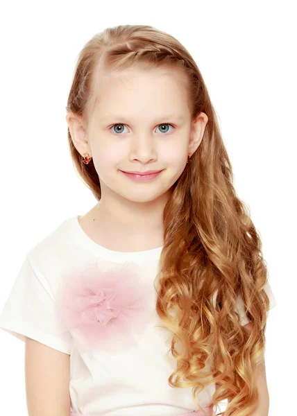 Mooi meisje 5-6 jaar. — Stockfoto