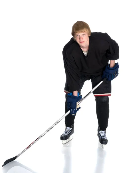 Ung kille ishockeyspelare. — Stockfoto