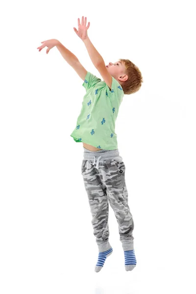 Pequeño niño saltando —  Fotos de Stock