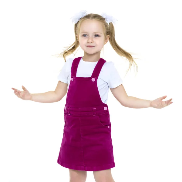 Retrato de una niña de cerca. — Foto de Stock