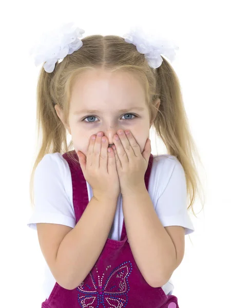 Frightened little girl. — Stock Photo, Image