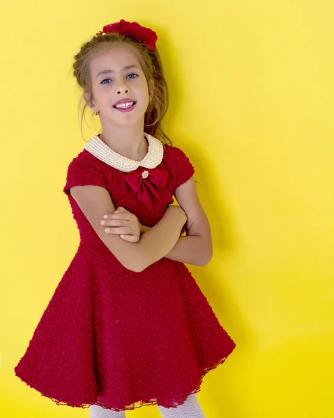 Retrato de una niña de cerca. — Foto de Stock