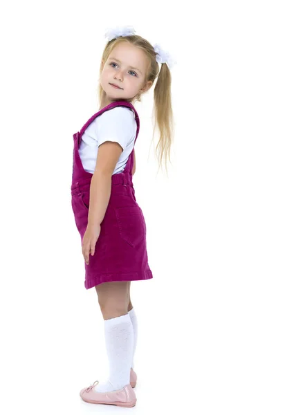 Little girl in an elegant dress. Royalty Free Stock Images