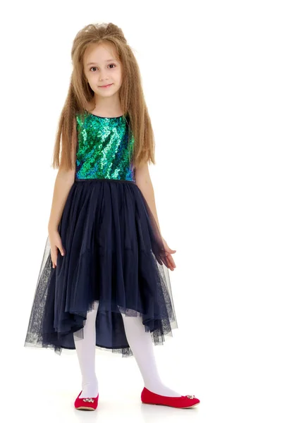 小さな女の子が、エレガントなドレス. — ストック写真