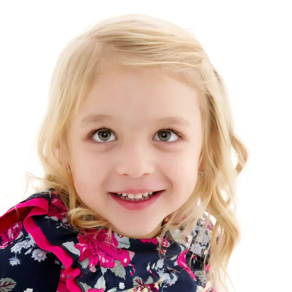 Portrait of a little girl close-up. — Stock Photo, Image