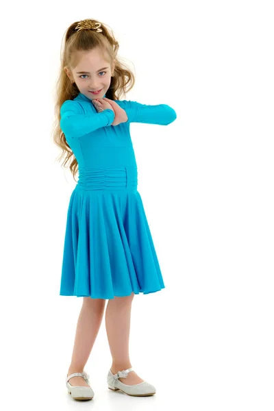 Malá holčička v elegantní šaty. — Stock fotografie