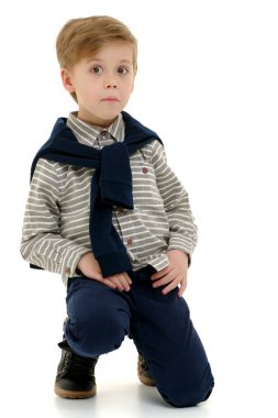 Sürpriz küçük çocuk. Duygular.