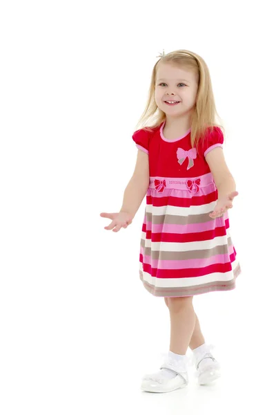 The little girl is full-length. — Stock Photo, Image