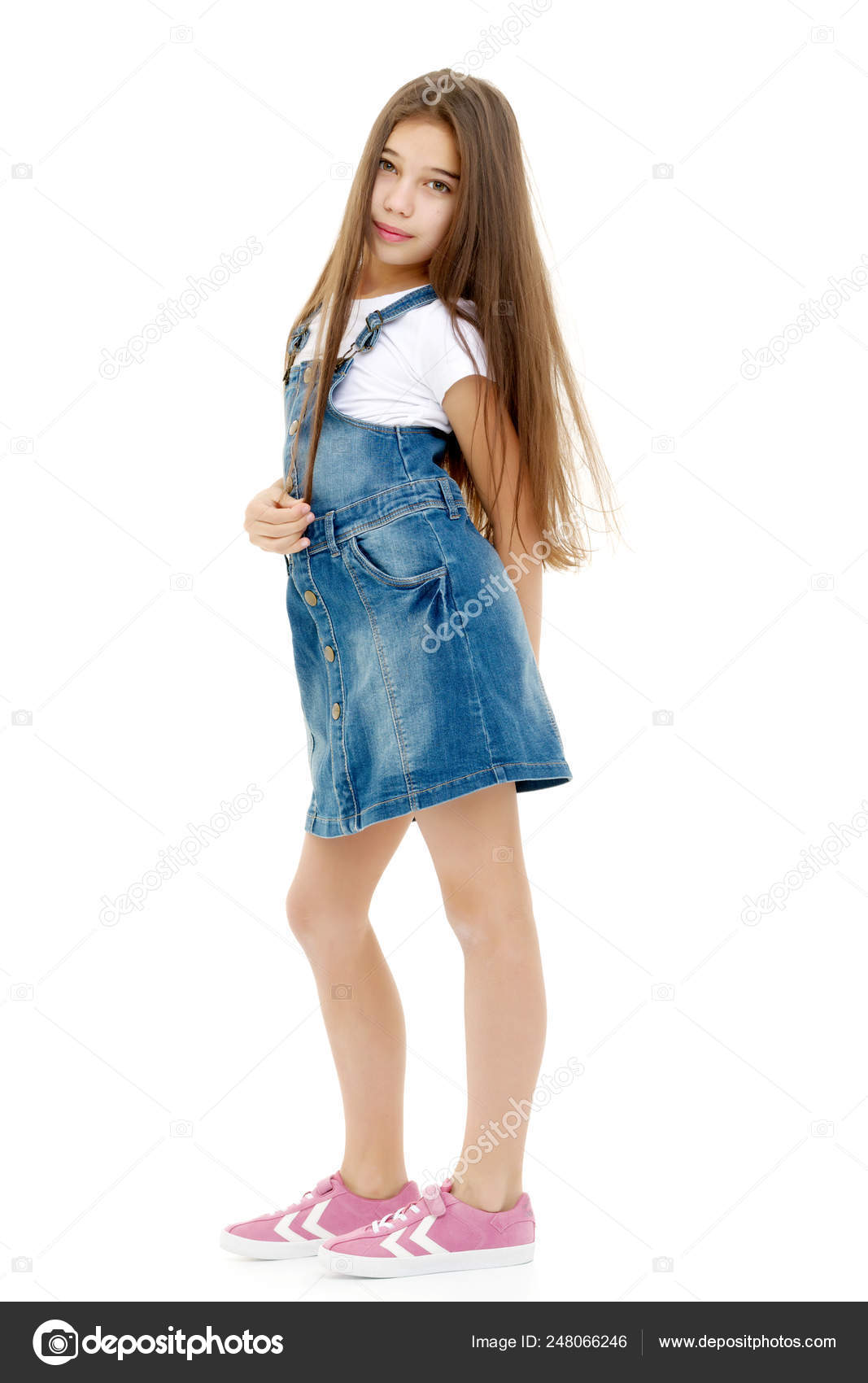 denim dress little girl