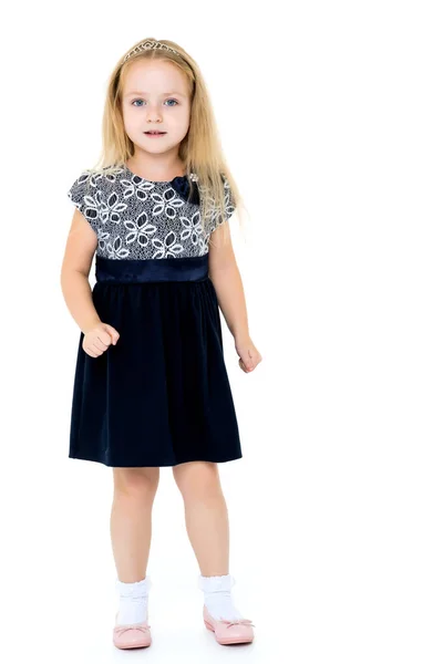 Little girl in an elegant dress. — Stock Photo, Image