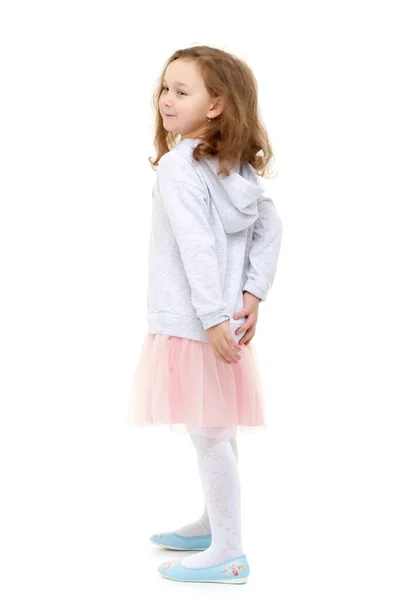 The little girl is full-length. — Stock Photo, Image