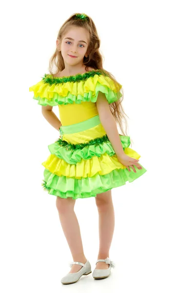 Κοριτσάκι σε ένα κομψό φόρεμα. — Φωτογραφία Αρχείου