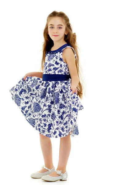 Little girl in an elegant dress. — Stock Photo, Image