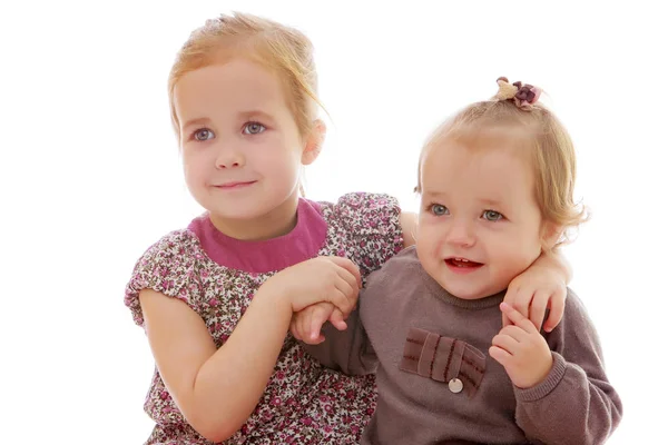 Two cute little girls close-up — Stock Photo, Image