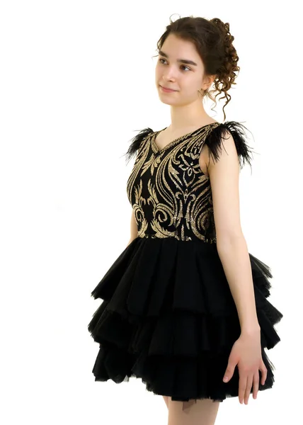 ショート ドレスで十代の少女. — ストック写真