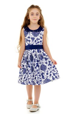 Tam büyüme güzel küçük kız.