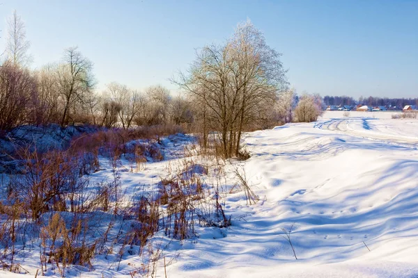Bela paisagem de inverno na região de Moscou . — Fotografia de Stock
