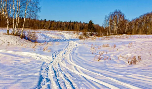 Bela paisagem de inverno na região de Moscou . — Fotografia de Stock