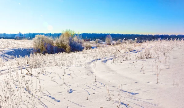Bela paisagem de inverno na região de Moscou . — Fotografia de Stock