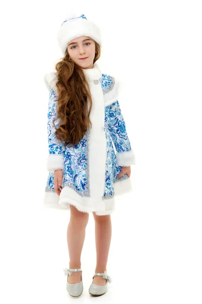 Dziewczynka w kostiumie Snow Maiden — Zdjęcie stockowe