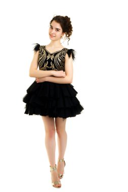 Elbiseli zarif kız.