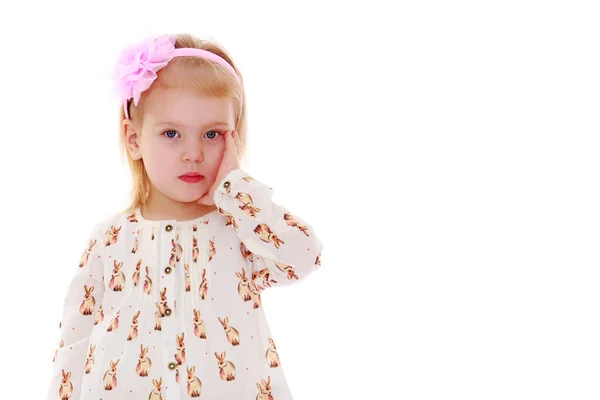 Little girl posing in the studio. Close-up. — Stock Photo, Image