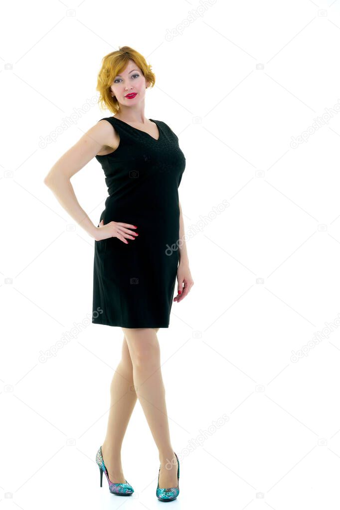 portrait in full growth of a successful young business woman