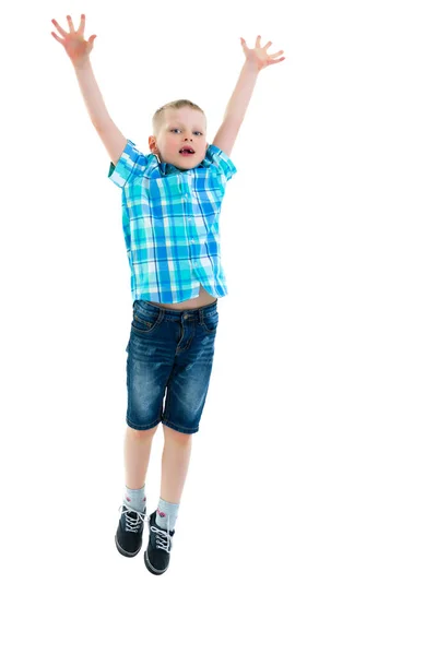 El concepto de una infancia feliz, deportes y — Foto de Stock