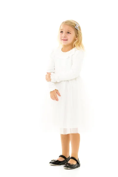 Bonita menina chorando. O conceito de emoções, o estado psicológico da criança, medos das crianças. — Fotografia de Stock