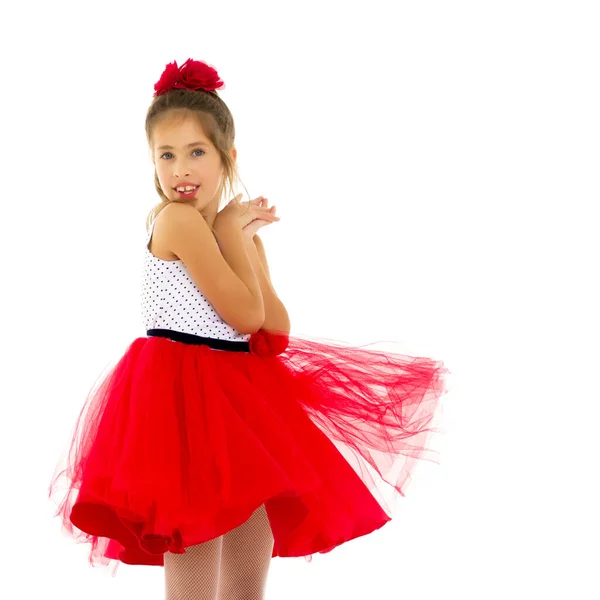 Niña posando en el estudio. Primer plano. — Foto de Stock