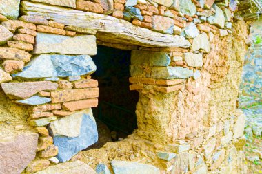 Antik Taş Duvar Doğal Taşlardan Yapılmış, Eski Masonluk
