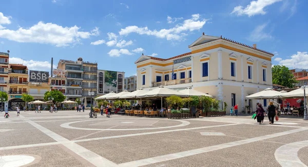 Σπάρτη Ελλάδα Μαΐου Κέντρο Της Πόλης Δημαρχείο Στις Μαΐου 2018 — Φωτογραφία Αρχείου