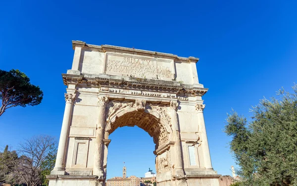 Arch Titus Sacra Rome Italy — Stock Photo, Image