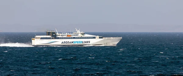 Egeïsche Zee Griekenland Augustus 2019 Speed Runner Iii Egeïsche Zee — Stockfoto