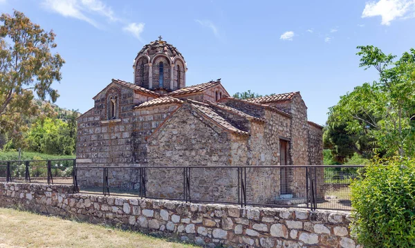 Omorfokklisia Church 그리스 아테네갈라치에 그리스 정교회 교회이다 — 스톡 사진