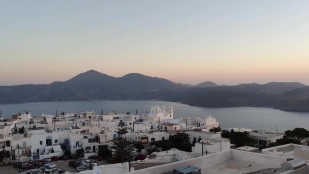 Plaka Trypiti Village View Milos Island Greece — 비디오