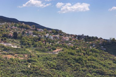Yunanistan 'ın Pelio kentindeki Portaria köyünün manzarası.