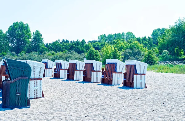 Beach German Baltic Sea Beach Chair Holiday Feeling Sand — Stock Photo, Image